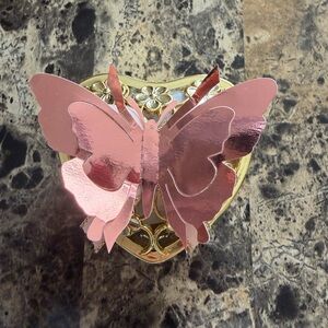Elegant Pink Butterfly Jewelry Box